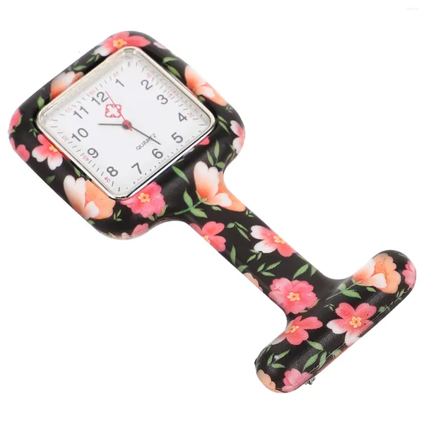 Карманные часы Нежная брошь Часы Модный декор для медсестер Изысканный брелок для студентов из силикагеля