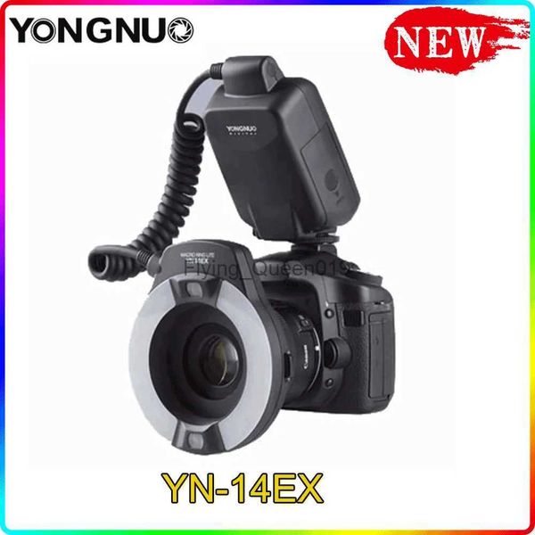 Teste flash YONGNUO YN-14EX YN14EX TTL Macro Ring Flash/LED Flash con anello adattatore per fotocamere DSLR come MR-14EX YQ231003