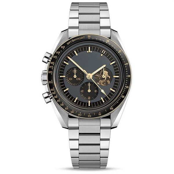 Orologi svizzeri da uomo delle migliori marche Apollo 11 50 ° anniversario deisgner orologio movimento al quarzo tutto quadrante lavoro quadrante chiaro di luna velocità montr341V