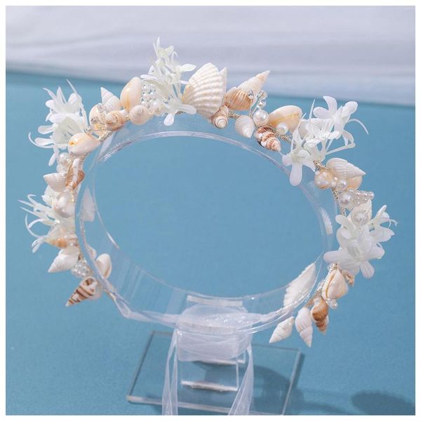 Haarspangen, handgefertigt, Girlande, Stirnband, Muschel-Haarbänder, Blumen-Designs, Strand-Party-Requisite, Kopfschmuck für Frauen, Braut, Hochzeit, Schmuck