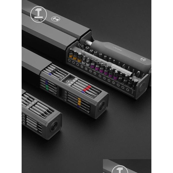 Andere Handwerkzeuge Schraubendreher-Kit 30 40 44 Präzisions-Magnetbits Zerlegbarer Schraubendreher-Satz Mini-Werkzeugkoffer für Smart Home-PC-Telefon Dhq6G