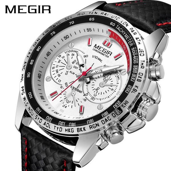 MEGIR Militäruhr Männer Relogio Masculino Mode Leuchtende Armee Uhren Uhr Stunde Wasserdicht Männer Armbanduhr xfcs 1010 X0524265z