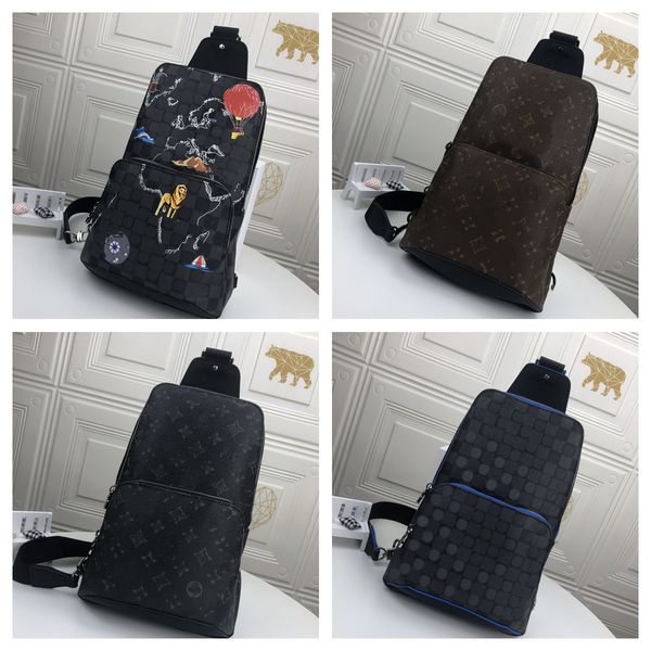 Borse di lusso Design retrò Avenue Borsa a tracolla Zaino da uomo Borsa da petto maschile Borsa a tracolla Bolsa De Hombro Borse a tracolla da uomo Borsa a tracolla di alta qualità Fanny Pack Borsa nera Dhgate