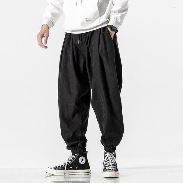 Pantaloni da uomo 2023 autunno moda casual giapponese versatile tinta unita personalizzato sciolto di grandi dimensioni nove lanterne a gamba larga divise