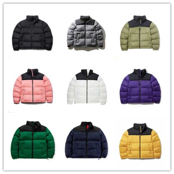 Giacca invernale da uomo Donna Piumino con cappuccio ricamato Piumino nord Caldo Parka Cappotto viso Uomo Piumini Lettera Stampa Outwear Giacche con stampa a più colori 6IA9