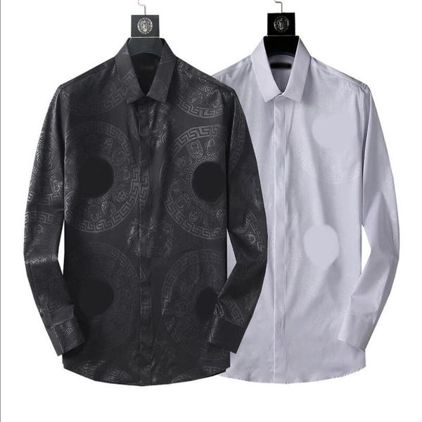 Luxurys Designer Herrenhemden Business Wine Recepti A Cocktail Diess Shirt Bedruckte Männer V-Ausschnitt Langarm Lässig M-4XL # 115252z