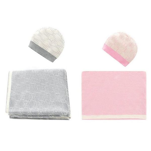 Coperte Fasce per bambini Cappello in cotone Ragazzo Ragazza Bambini Lusso lavorato a maglia Jacquard Bambini Designer Auto Aria condizionata Coperta Materasso Carria Dhixt