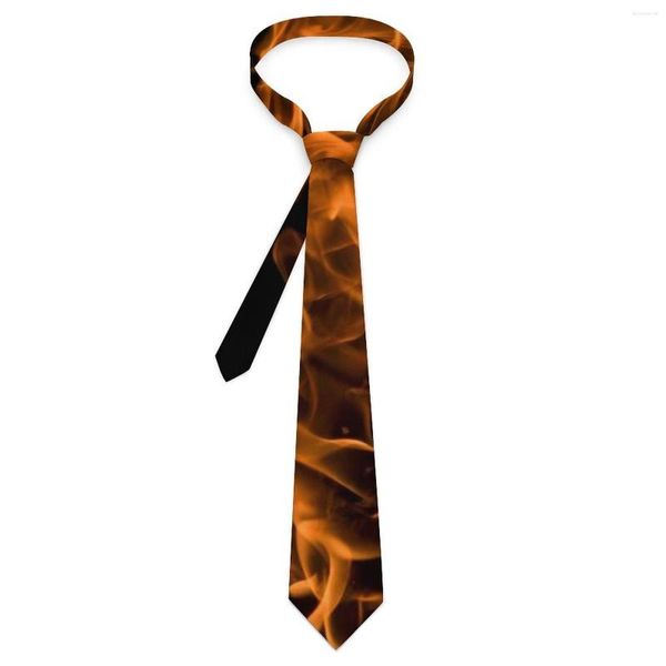 Gravatas masculinas gravata de fogo chamas pescoço abstrato na moda elegante colar impresso desgaste diário acessórios de gravata de qualidade