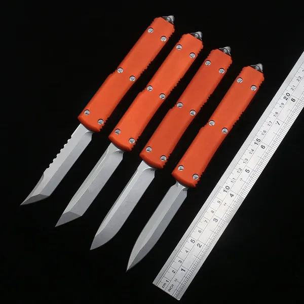 MT Orange Taktisches Taschenmesser, CNC 6061-T6, Griff aus Luftfahrt-Aluminiumlegierung mit hoher Härte, Steinwäsche, D2-Klinge, Outdoor-Camping, EDC-Werkzeug, italienischer US-Stil