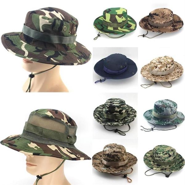 Cloches Boonie Hats Tattico Cecchino Camouflage Albero Cappello Della Benna Accessori Casual Militare Esercito Americano Uomini Cap275k