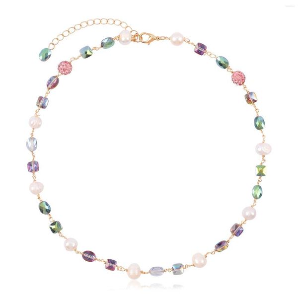 Ketten NEKOL Perlen und Perlenkette Modeschmuck Accessoires für Damen Mädchen Großhandel trendiger Schmuck Glas Damen