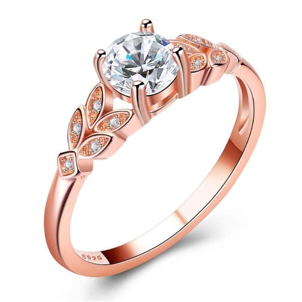 Clusterringe 2022 Großer Stein Vintage Kubikzircon Roségold für Frauen Genengagement Modeschmuck Weihnachtsgeschenk Drop Lieferung Ring Dh71X