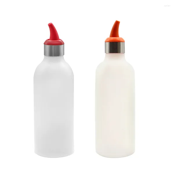 Aufbewahrungsflaschen 2 Stück Gewürz Squeeze Squirt für Ketchup-Saucen Sirup-Dressing (gemischte Farben)