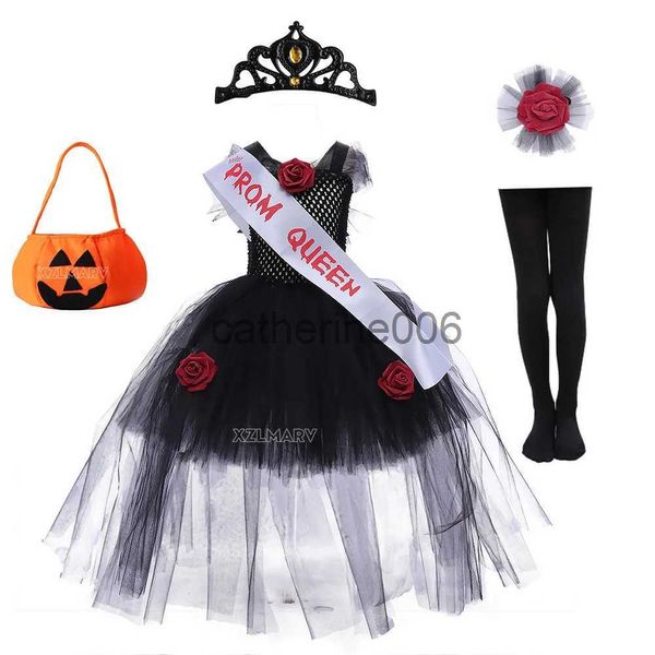 Ocasiões especiais Halloween Fright Bruxa Vampiro Trajes Crianças Meninas Rainha Carnaval Festa Cosplay Fantasia Vestido Zumbi Fantasma Noiva para Mulheres x1004