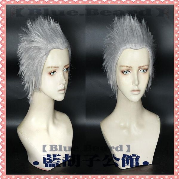 Gioco Devil May Cry 5 vergil Parrucca cosplay grigio argento corta183t