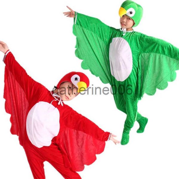 Occasioni speciali Costumi cosplay di Halloween per bambini Animali Cartoon Uccello Pappagallo Tuta Copricapo Costumi per feste per bambini x1004