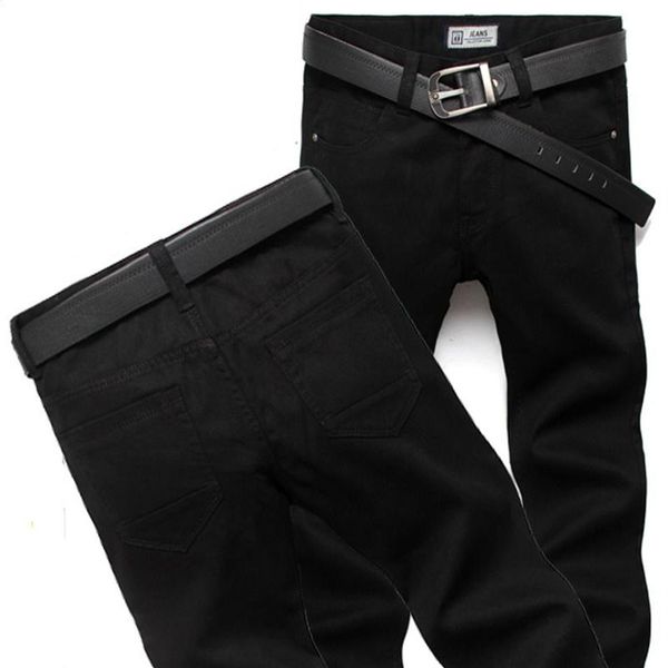 Calças de brim de liberação dos homens marca desginer moda à moda jeans masculinos moda longa reta preto denim dos homens jean masculino jogger trouse223n