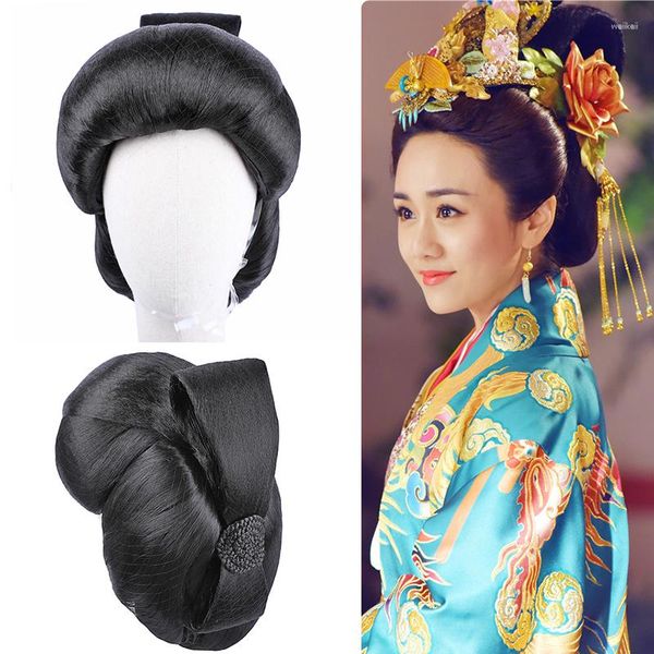 Articoli per feste Kimono giapponese nero Accessori per capelli Prodotti vintage Copricapo principessa Geisha Pography Po