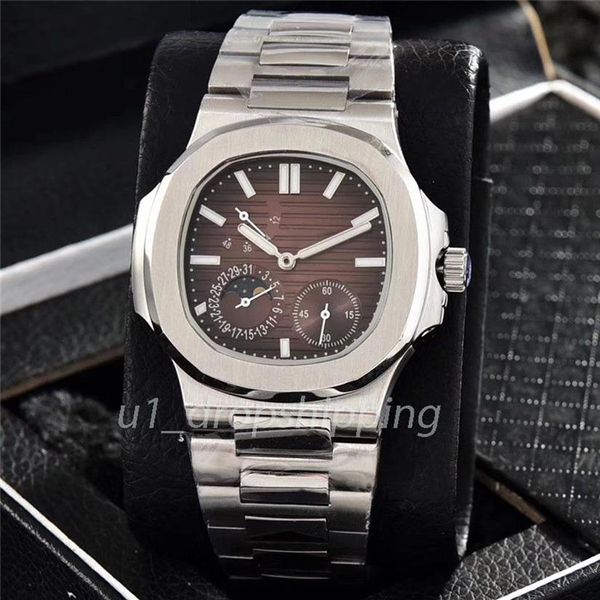 Herren 5 Pin Automatische Uhr hohe qualität Automatische Bewegung Uhren 904L Edelstahl Leuchtende armbanduhr Gifts186S