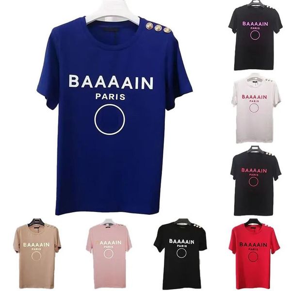 Designer balman homens balman camiseta roupas carta impressão camisetas preto mulheres designer de moda homem verão baman qualidade superior curto 2142