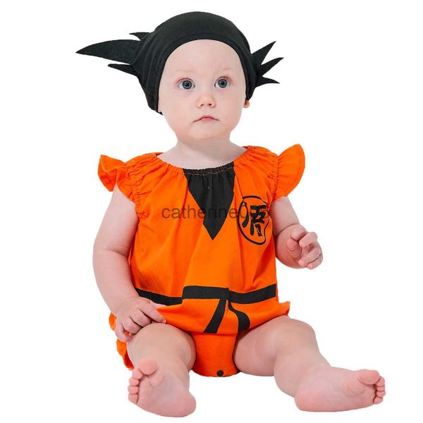 Ocasiões especiais Bebê Meninos SUN WU KONG Goku Fantasia Cosplay Macacão Macacão para Criança Infantil Curto Verão Halloween Festa de Aniversário Vestido Extravagante x1004