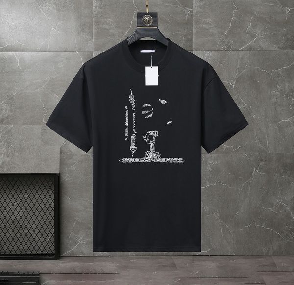 G111Vochy Herren Designerband T-Shirts Modes schwarz weiß weiß Kurzschläfe Buchstaben Muster T-Shirt Größe XS-4XL#WZC11