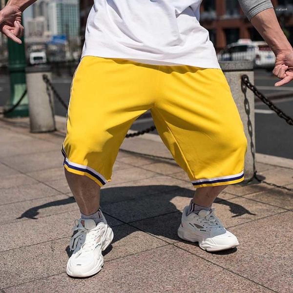 Shorts masculinos moda esportiva hiphop homens casual beachshorts reto solto baggy harem plus size 4xl streetwear roupas