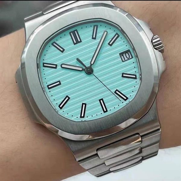 Orologi meccanici automatici da uomo da 40 mm cinturino in argento orologio in zaffiro orologio da polso impermeabile in acciaio bel regalo per il fidanzato padre228v