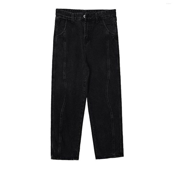 Jeans da uomo Pantaloni maschili High Street lavati vecchi pantaloni larghi a gamba larga Pantaloni casual a tubo verticale per uomo Vaqueros