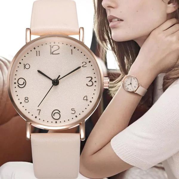 Orologi da polso Numeri eleganti e semplici Orologi da cintura Tempo libero Affari Quarzo da donna