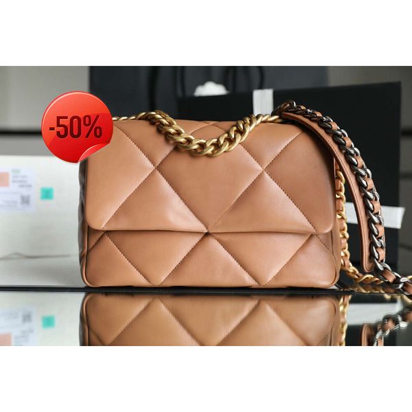 Top famoso saco de luxo designer saco de corrente 26cm 10a espelho qualidade feminina bolsa ombro luxos corpo cruz com h