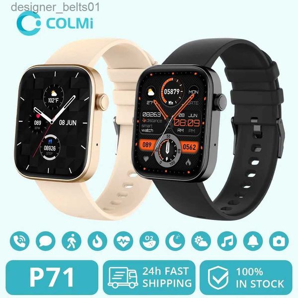 Outros relógios Colmi P71 Chamada de voz Smartwatch Homens Monitoramento de saúde IP68 à prova d'água Notificações inteligentes Assistente de voz Smart Watch WomenL231005