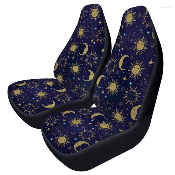 Чехлы на автомобильные сиденья, защита для ночного неба, Солнца, Луны, небесной астрономии, звездная передняя крышка, уникальный подарок для Wo