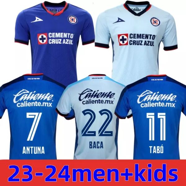 23 24 Cruz Azul Fußballtrikots CDSyC Mexiko Liga Pineda Romo ALVARADO RODRIGUEZ 2023 2024 Home Away Third Football Shirts LIGA MX Camisetas de Futbol Kit