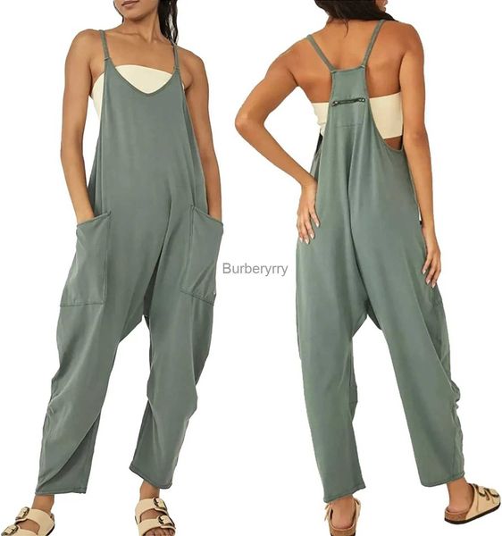 Overall-spielanzug für frauen 2023 Neue Hohe Qualität Weiche Overalls Frauen Harajuku Spaghetti Strap Lose Latzhose Mit Pocke Femme Casual Overalls OutfitsL231005