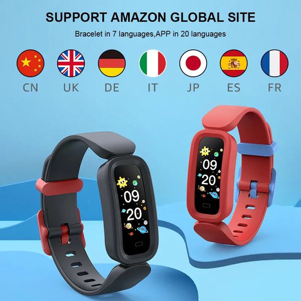 Presente das crianças relógio crianças smartwatch s90 pulseira de fitness à prova dwaterproof água despertador monitor sono esporte pulseira relógio inteligente crianças meninas meninos presente 230928