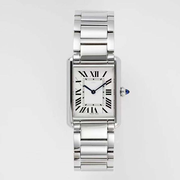 10A Top Designer Watch Mulheres Tanque Relógio Retangular Mulheres Swiss 751 Movimento