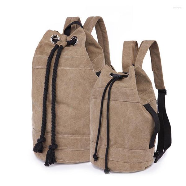 Mochila grande capacidade homens mulheres saco de viagem montanhismo masculino bagagem lona balde sacos para meninos mochilas 40