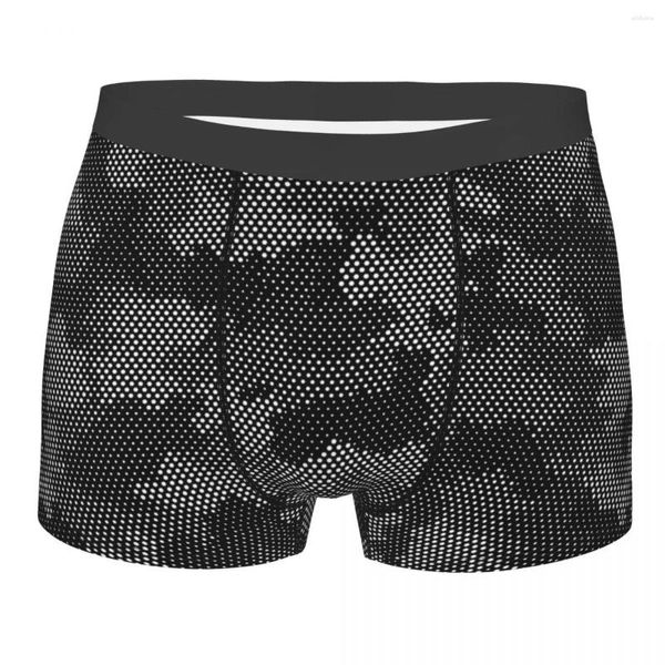 Underpants homens exército camuflagem hexágono roupa interior militar sexy boxer briefs shorts calcinha masculino respirável plus size