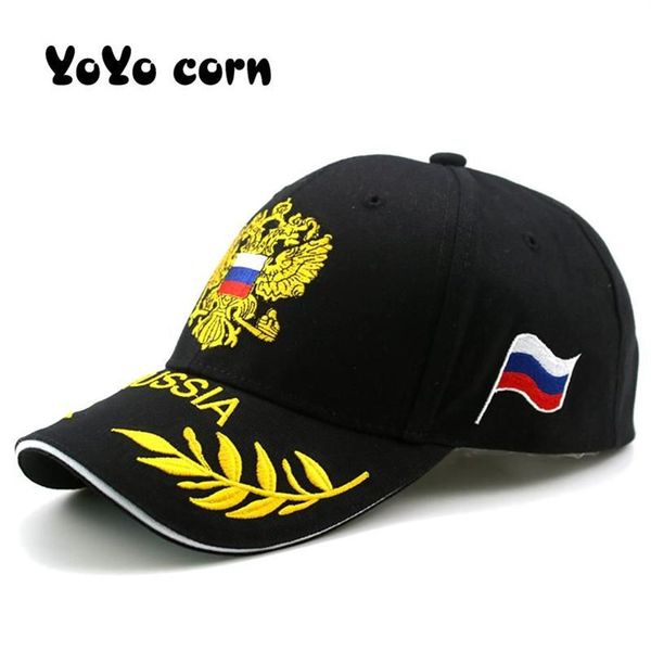 Gorras de bola Moda para mujer Rusia Gorra de béisbol bordada Visera al aire libre Sombrero Hombres Mujeres Sombreros casuales Algodón ajustable Sports265r