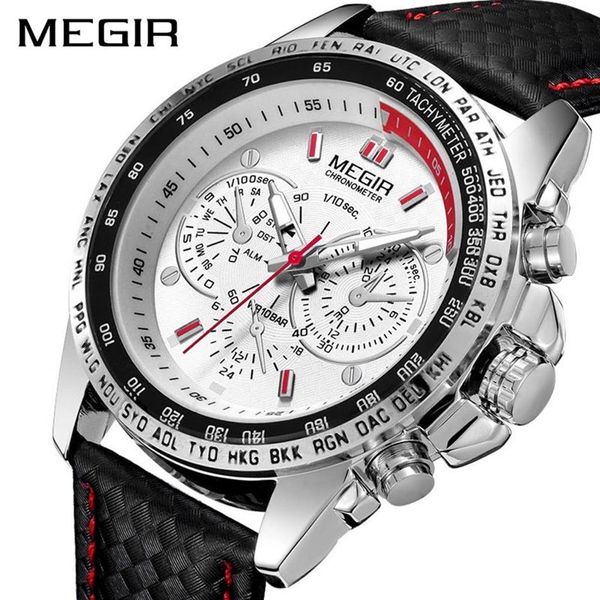 MEGIR Militäruhr Männer Relogio Masculino Mode Leuchtende Armee Uhren Uhr Stunde Wasserdicht Männer Armbanduhr xfcs 1010 X0524239x