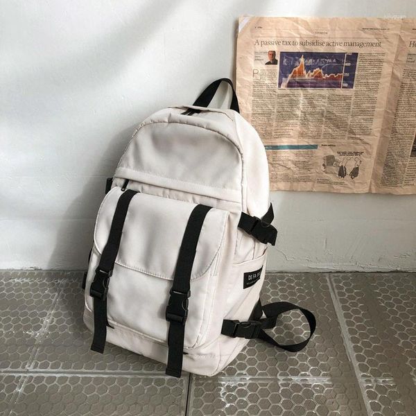 Школьные сумки, женский рюкзак большой емкости, однотонная сумка для девочек-подростков, студенческий мужской женский 2023
