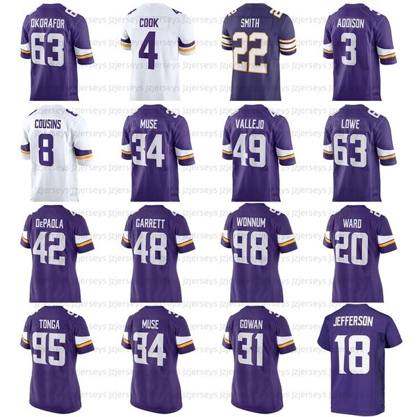 10 Fran Tarkenton Futbol Forması John Randle Chris Garrett Chim Okorafor Camryn Bynum Byron Murphy Jr Bryant Koback Brian Oneill Brian Asamoah Bisi Johnson Whitley