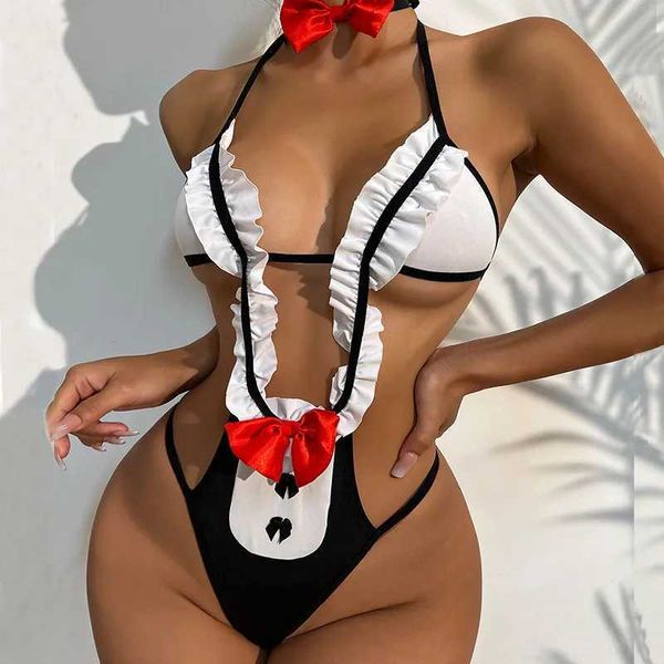 Seksi set sıcak seksi iç çamaşırı kadın cosplay micro bikinis erotik iç çamaşırı pornstar yetişkinler seks roleplay kostüm egzotik set 230808