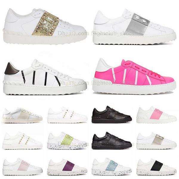 scarpe casual rosa scarpe di tela San Valentino classiche da uomo da donna sneakers aperte nero bianco blu argento rosso giallo rivetti Italia scarpe da ginnastica patchwork basse da donna