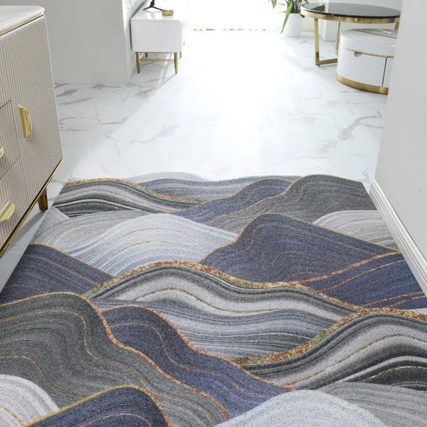 Tapetes de banho padrão de onda capacho tapete corredor corredor sala de estar quarto banheiro interior ao ar livre antiderrapante cuttable 230928