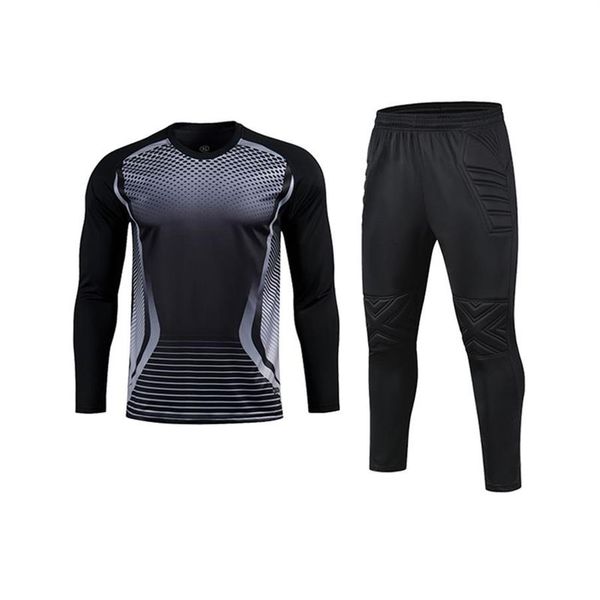 Fatos de treino masculino esportes futebol goleiro uniformes masculino goleiro ternos de treinamento adulto futebol calças compridas shorts conjuntos doork324y