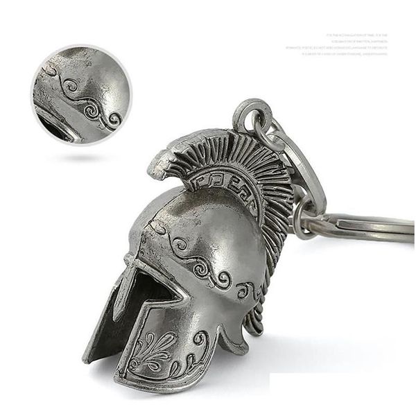 Ganchos trilhos espartano capacete romano guerreiro grego gladiador liga chaveiro jóias charme chaveiro festa presente de aniversário para homens moda otzgh
