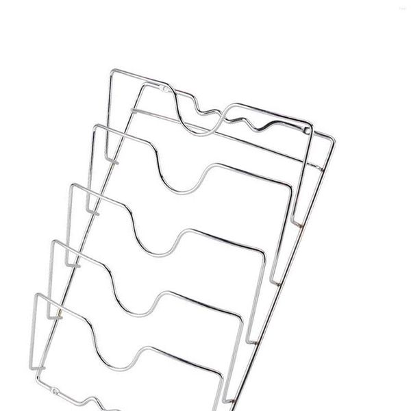Armazenamento de cozinha 5 camadas suporte de tampa de panela suporte de rack organizador de tampa de panela escorredor
