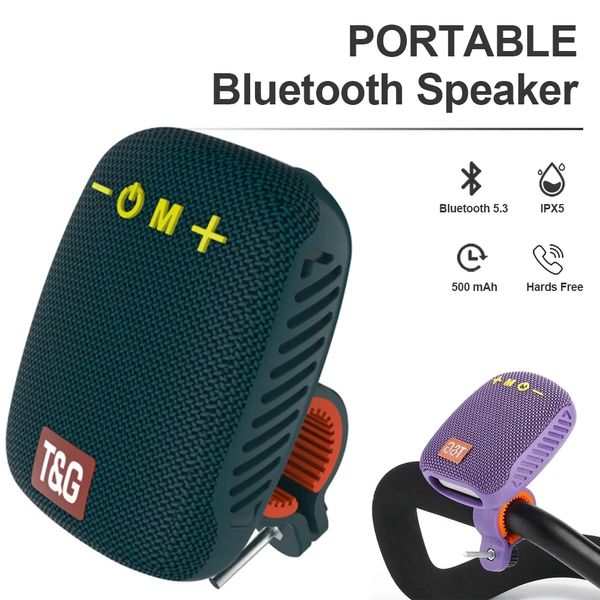 Original TG392 Bluetooth alto-falante para bicicleta portátil sem fio mini coluna de baixo ao ar livre à prova d'água rádio FM Soundbar Boombox Music Play alto-falante para andar de bicicleta